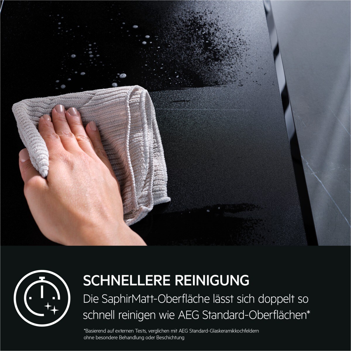 AEG hob with integrated extractor fan XCD6847AS