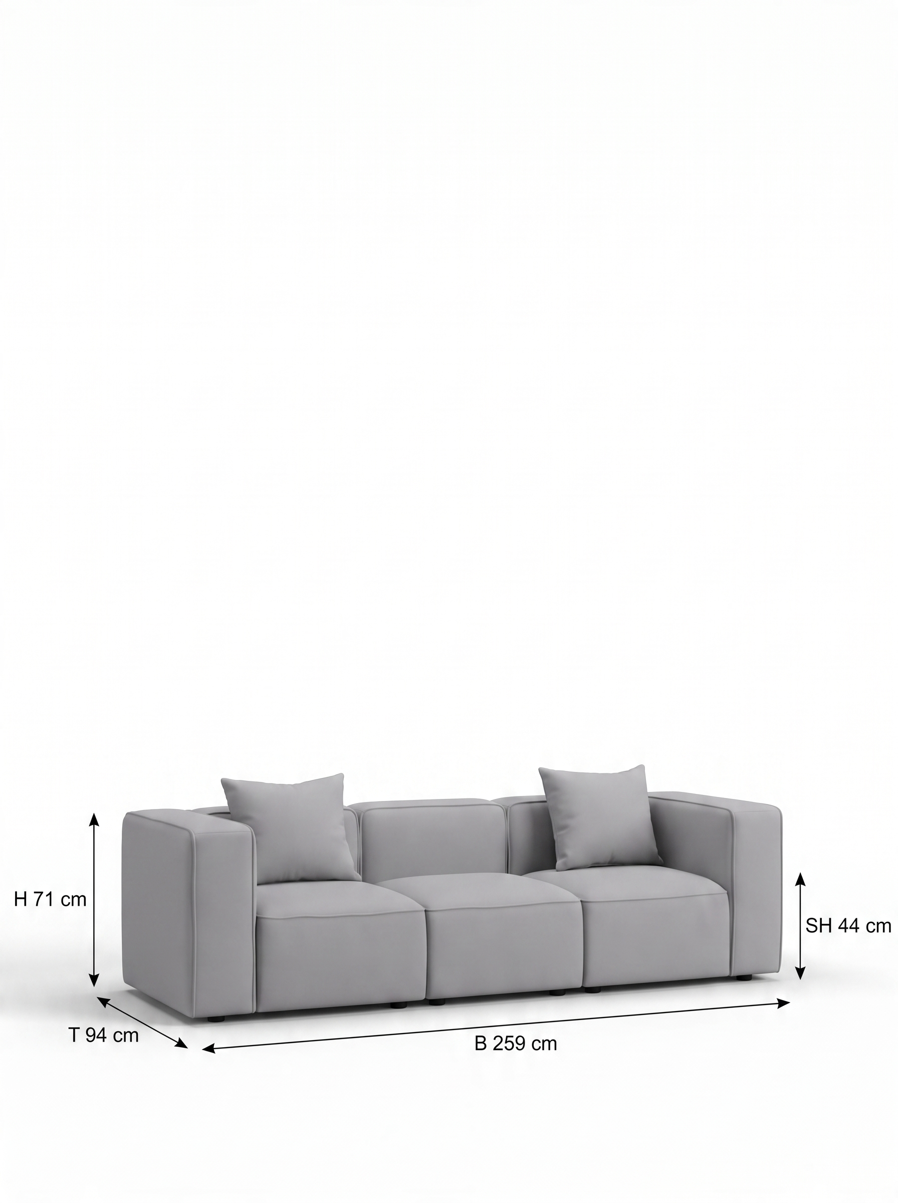 FAEE 3-Sitzer Modulsofa FLYNNA