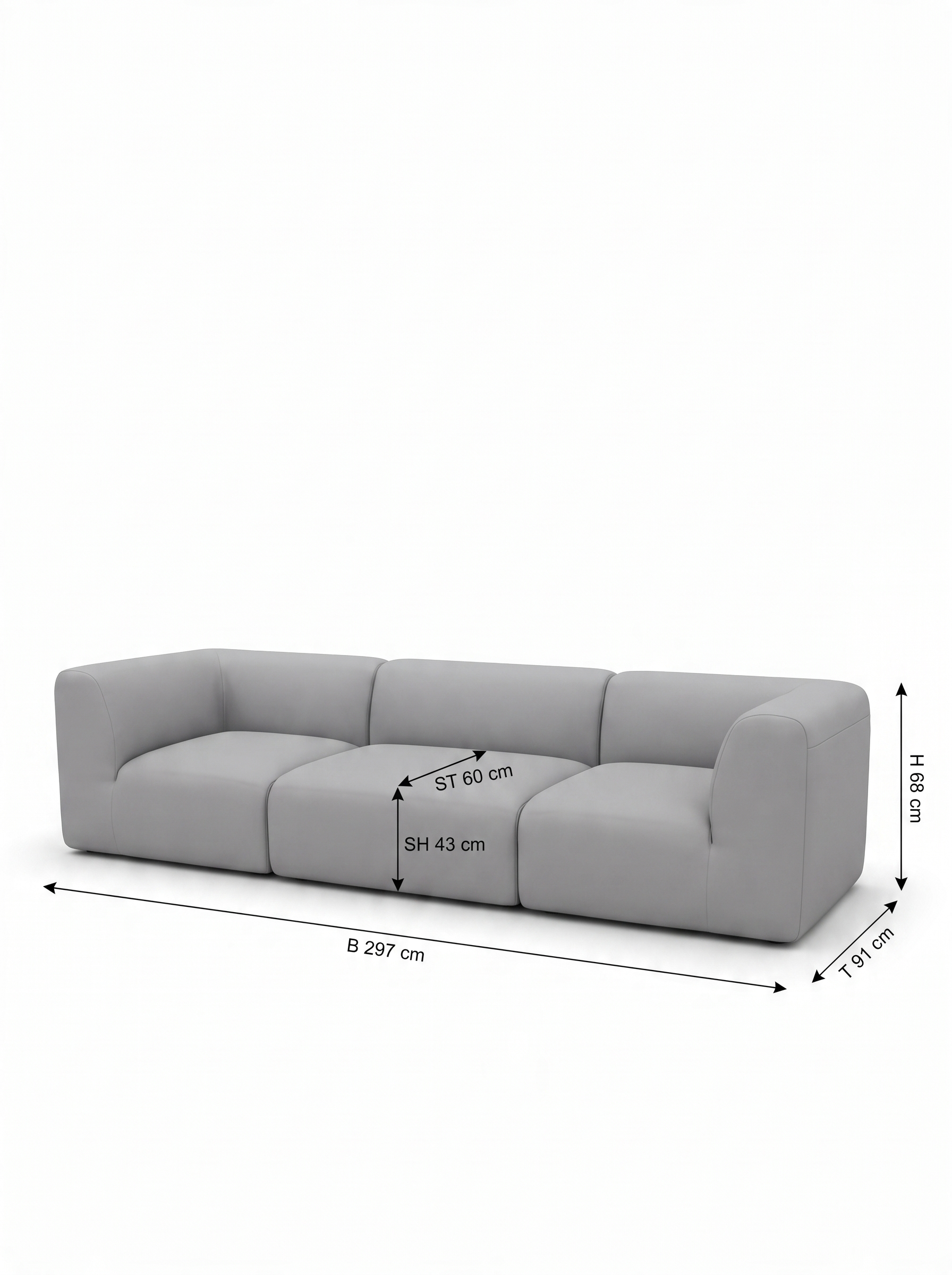 FAEE 3-Sitzer Modulsofa ELIN