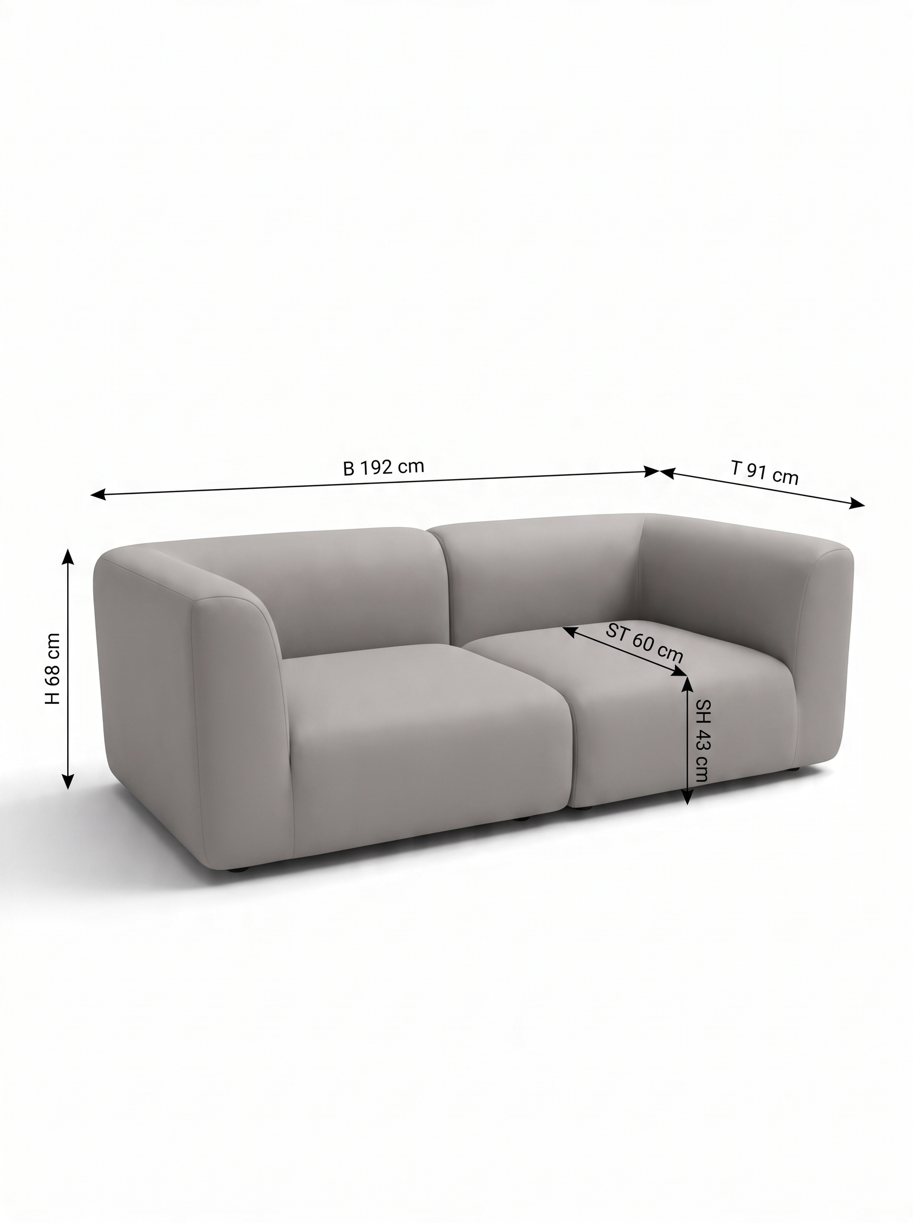 FAEE 2-Sitzer Modulsofa ELIN