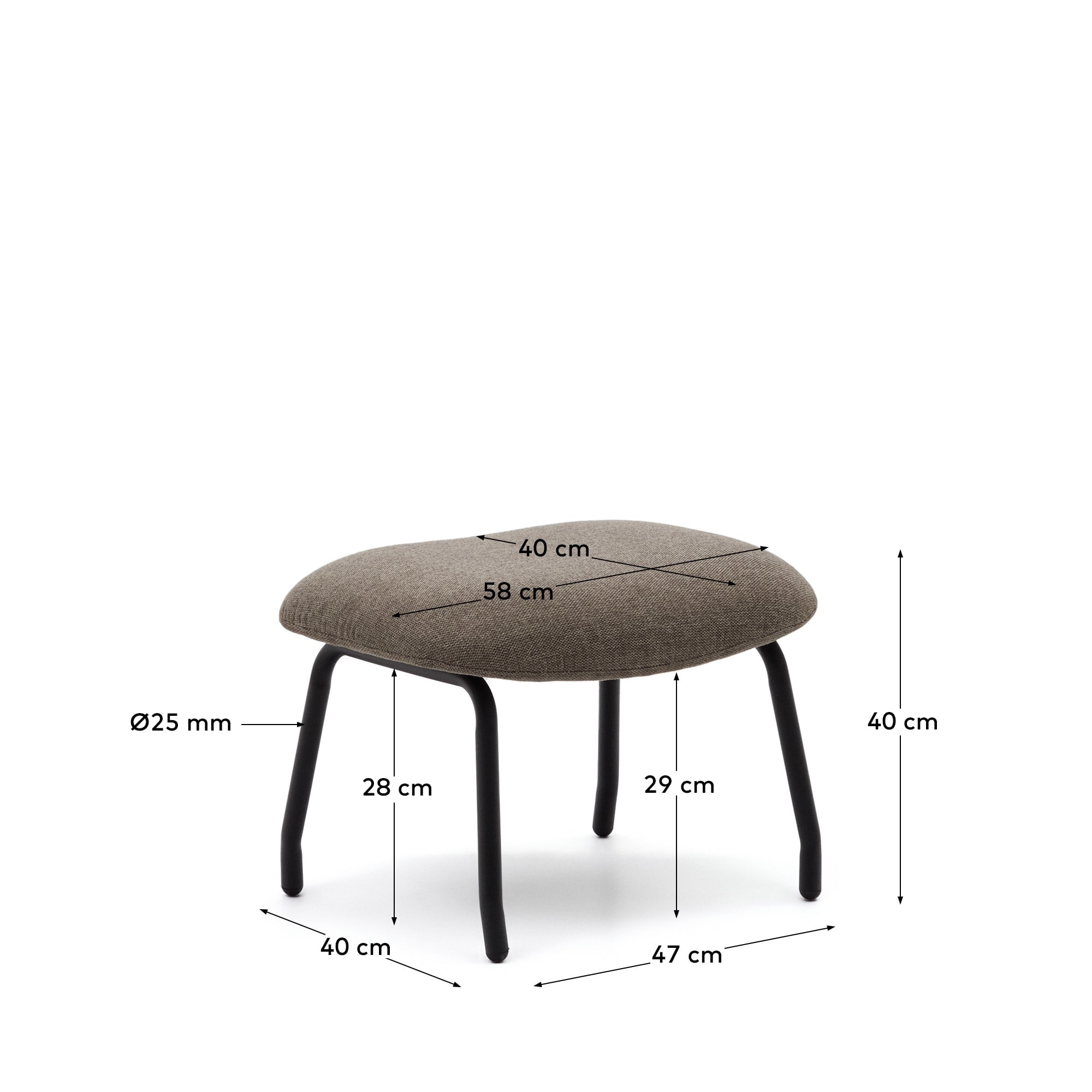 KAVE HOME Fußhocker BELINA