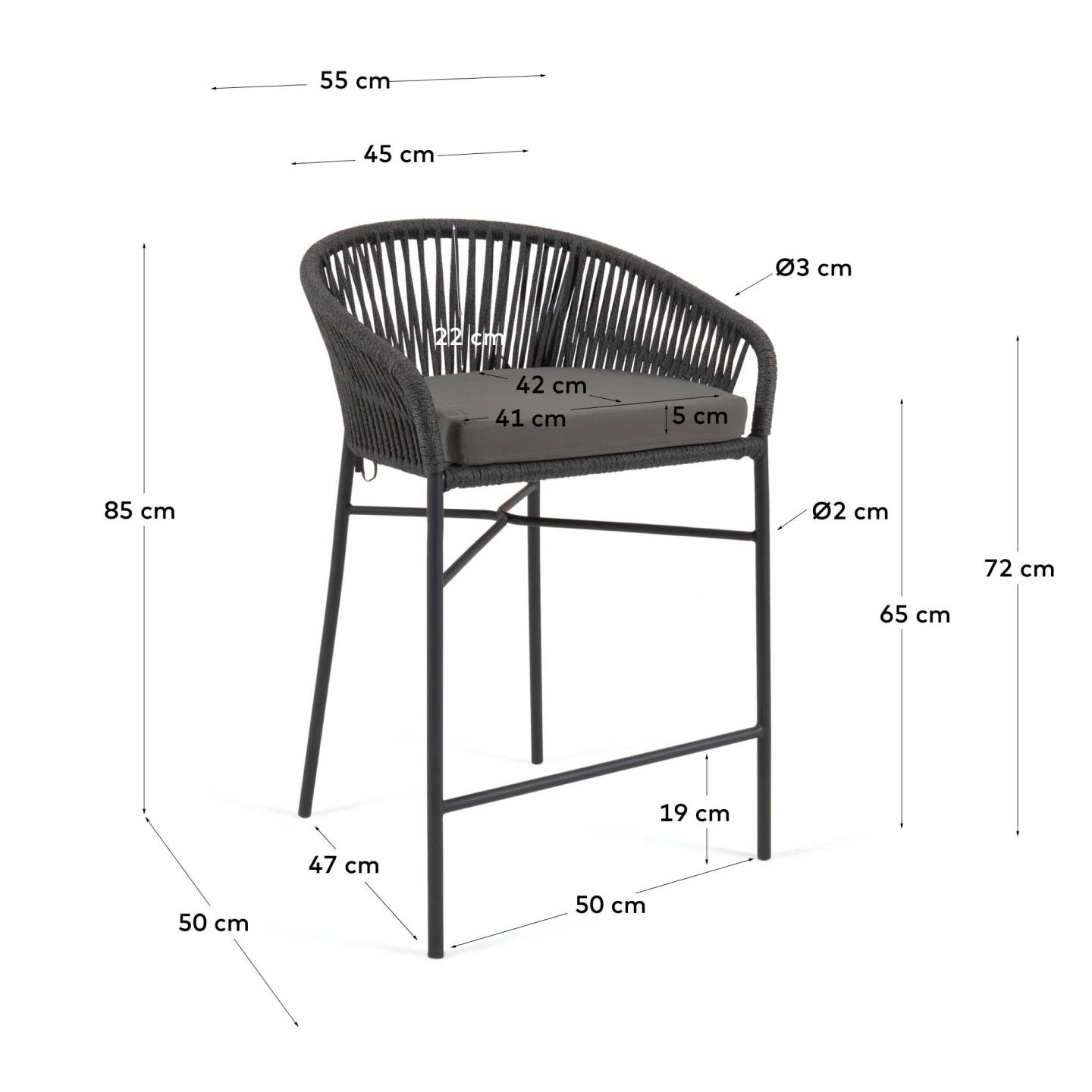 KAVE HOME Gartenhocker YANET