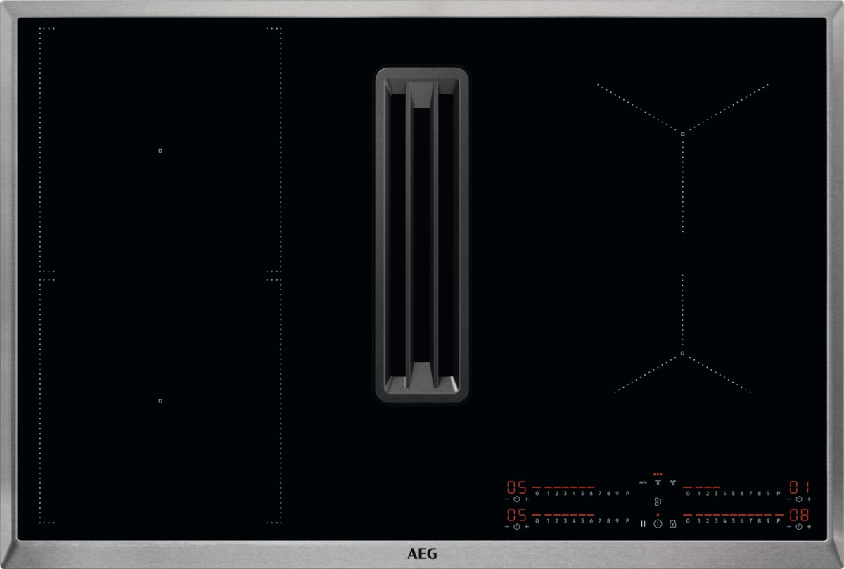 AEG hob with integrated extractor fan GC8454K