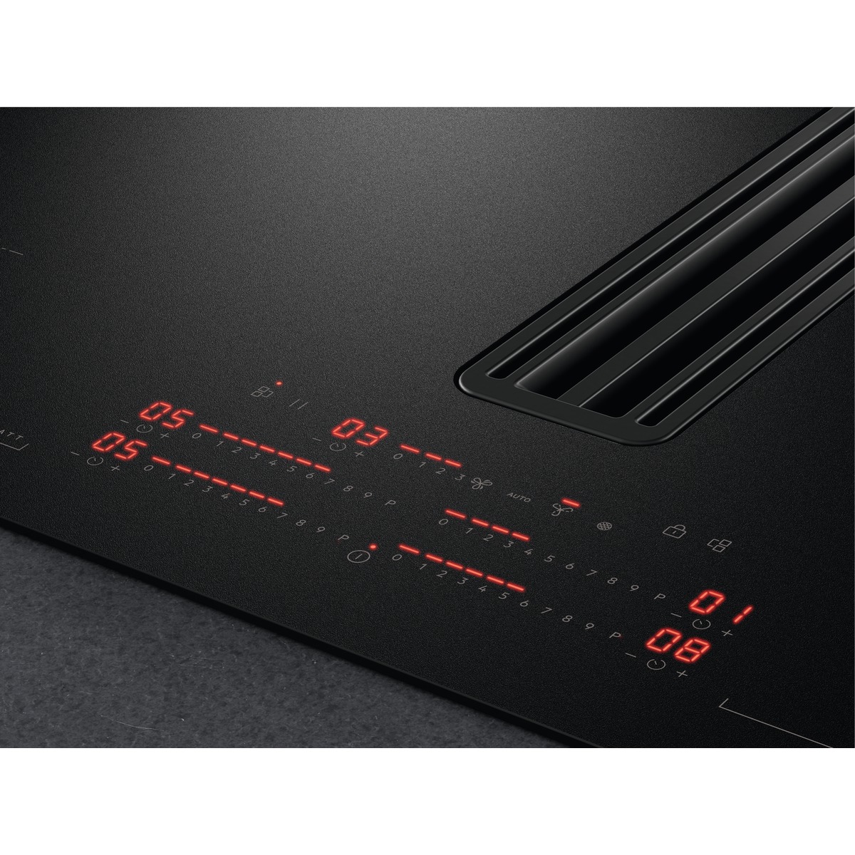 AEG hob with integrated extractor fan XCD6847AS