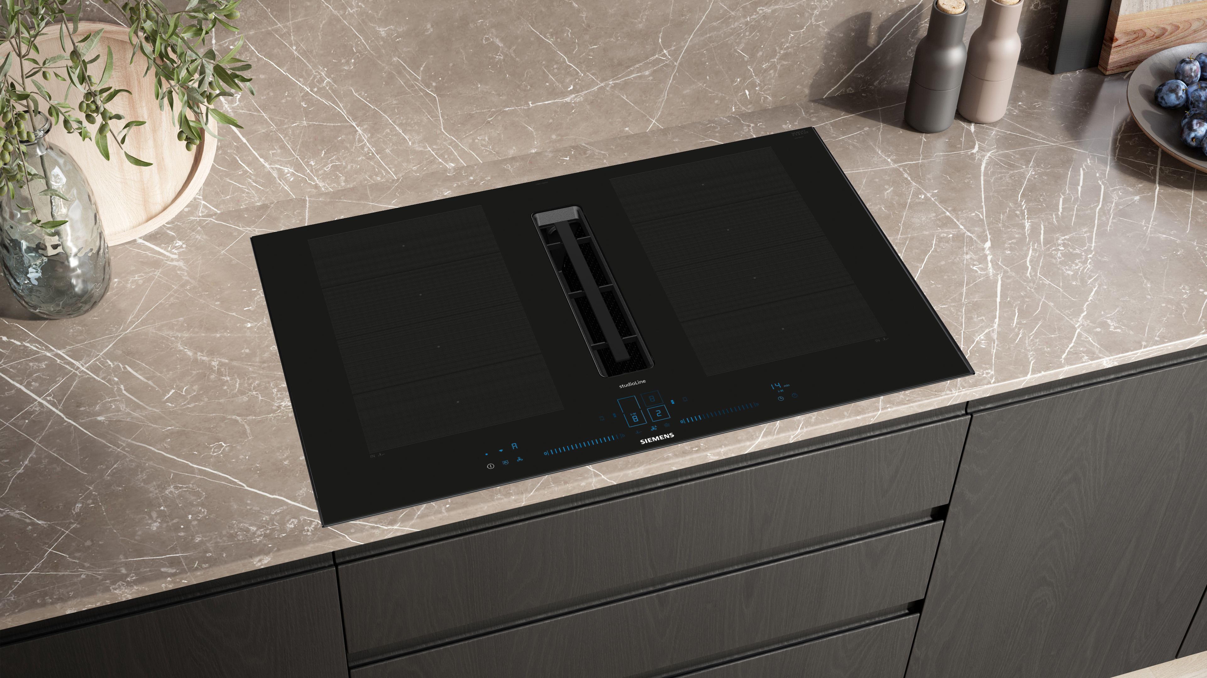 SIEMENS hob with integrated extractor iQ700 EX877NX68E