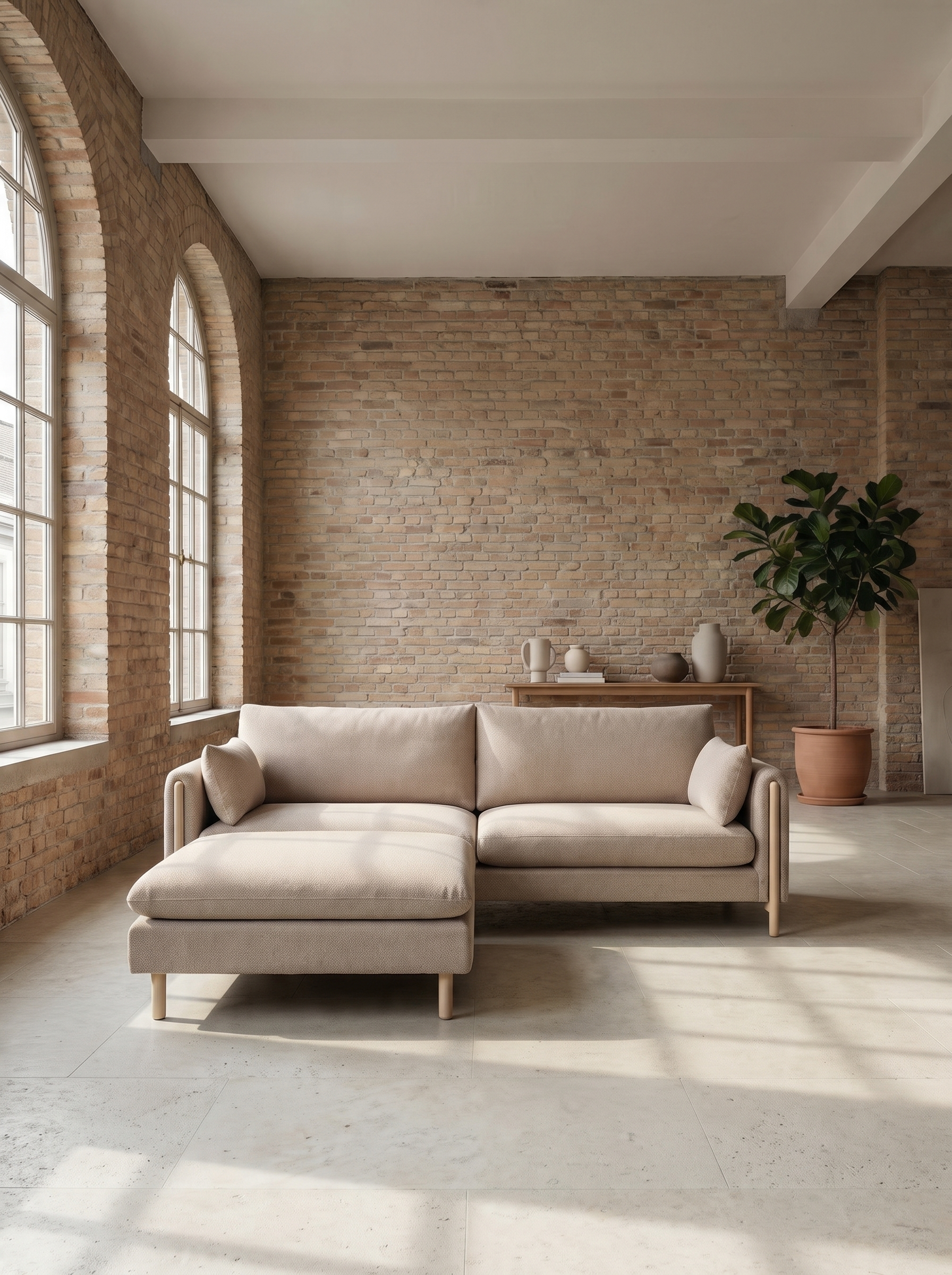 FAEE 2-Sitzer Sofa mit Hocker NOVA