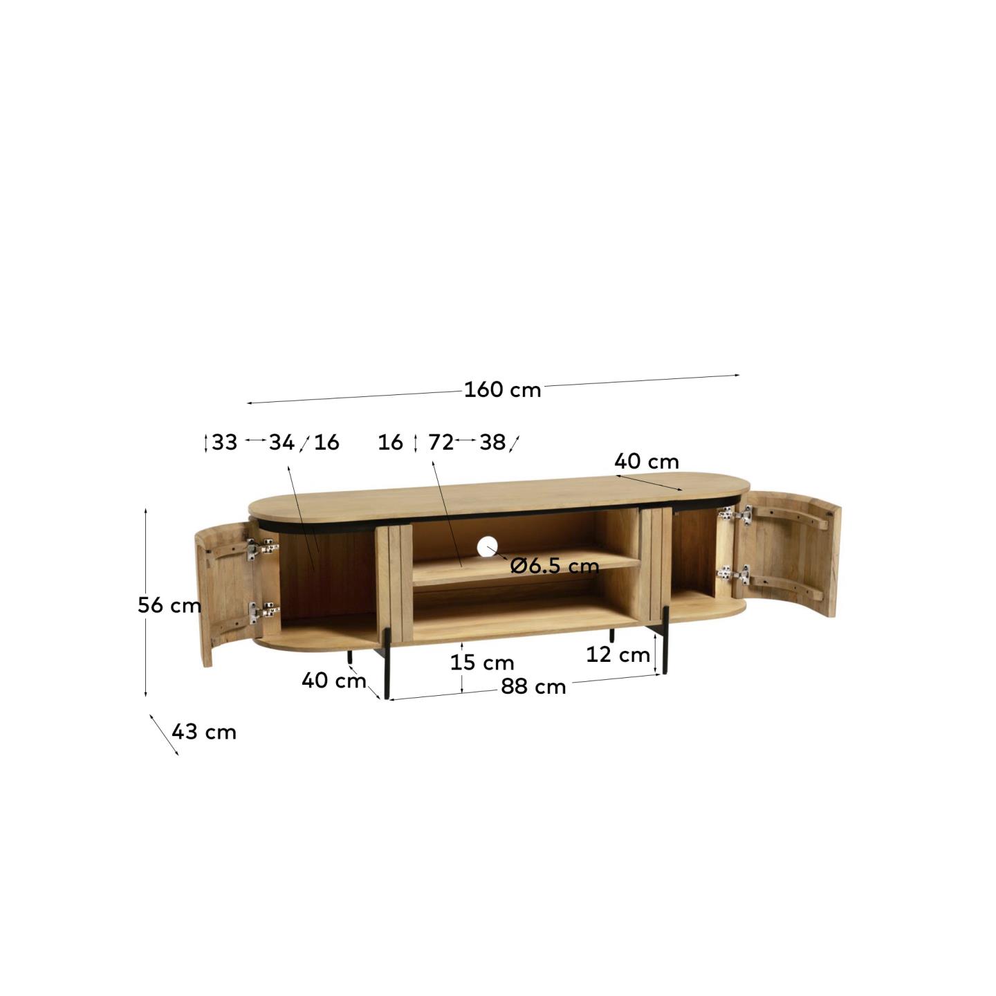 KAVE HOME Lowboard LICIA KAVE HOME TV-Möbel LICIA